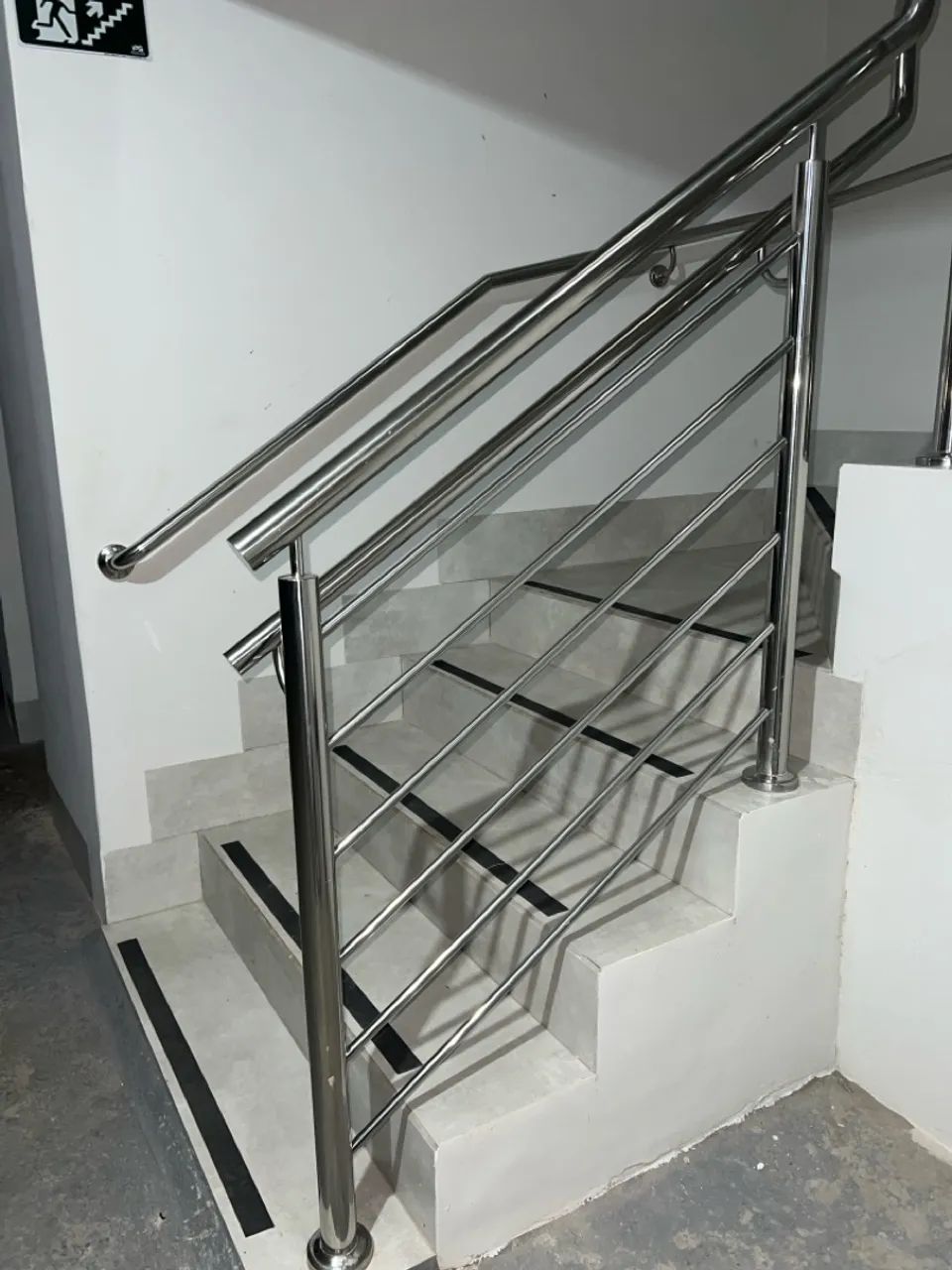 Corrimão de Escada em Aço Inox