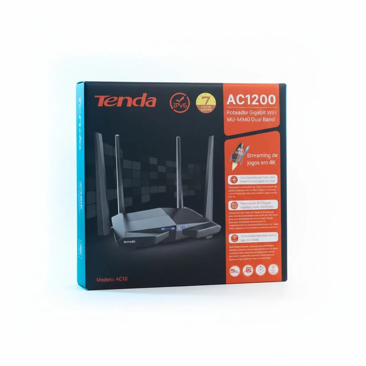 Roteador Tenda AC1200 (Modelo AC10) - Wi-Fi Gigabit Ultra Rápido! - Foto 3