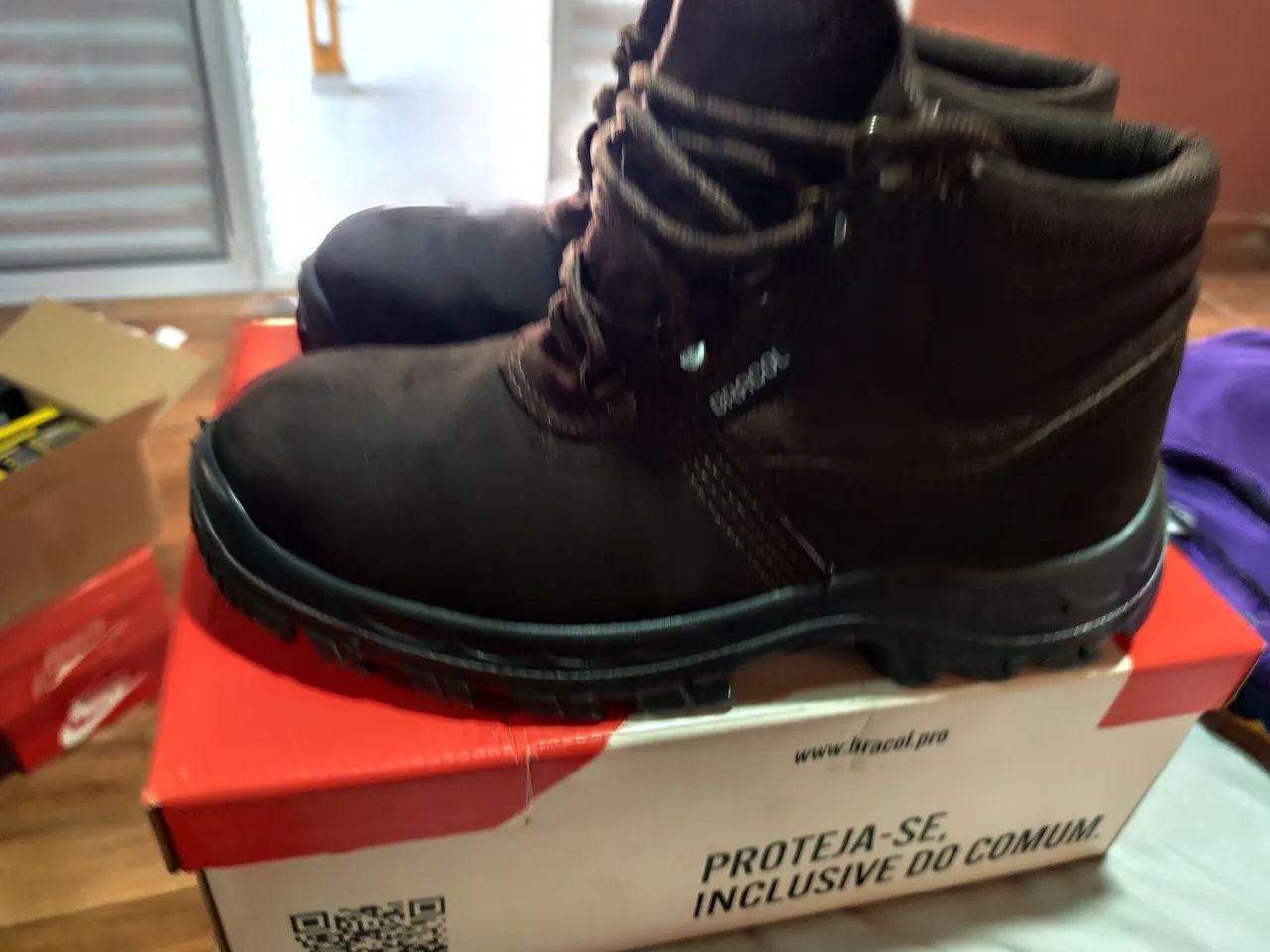Bota de Segurança Bracol Marrom - Foto 3