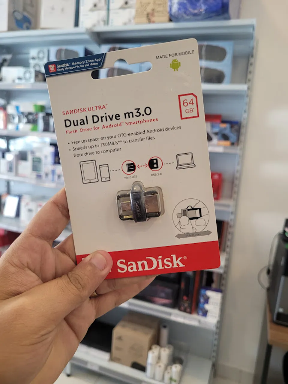 Pen drive Ultra Dual Drive 64gb M3.0 Sandisk