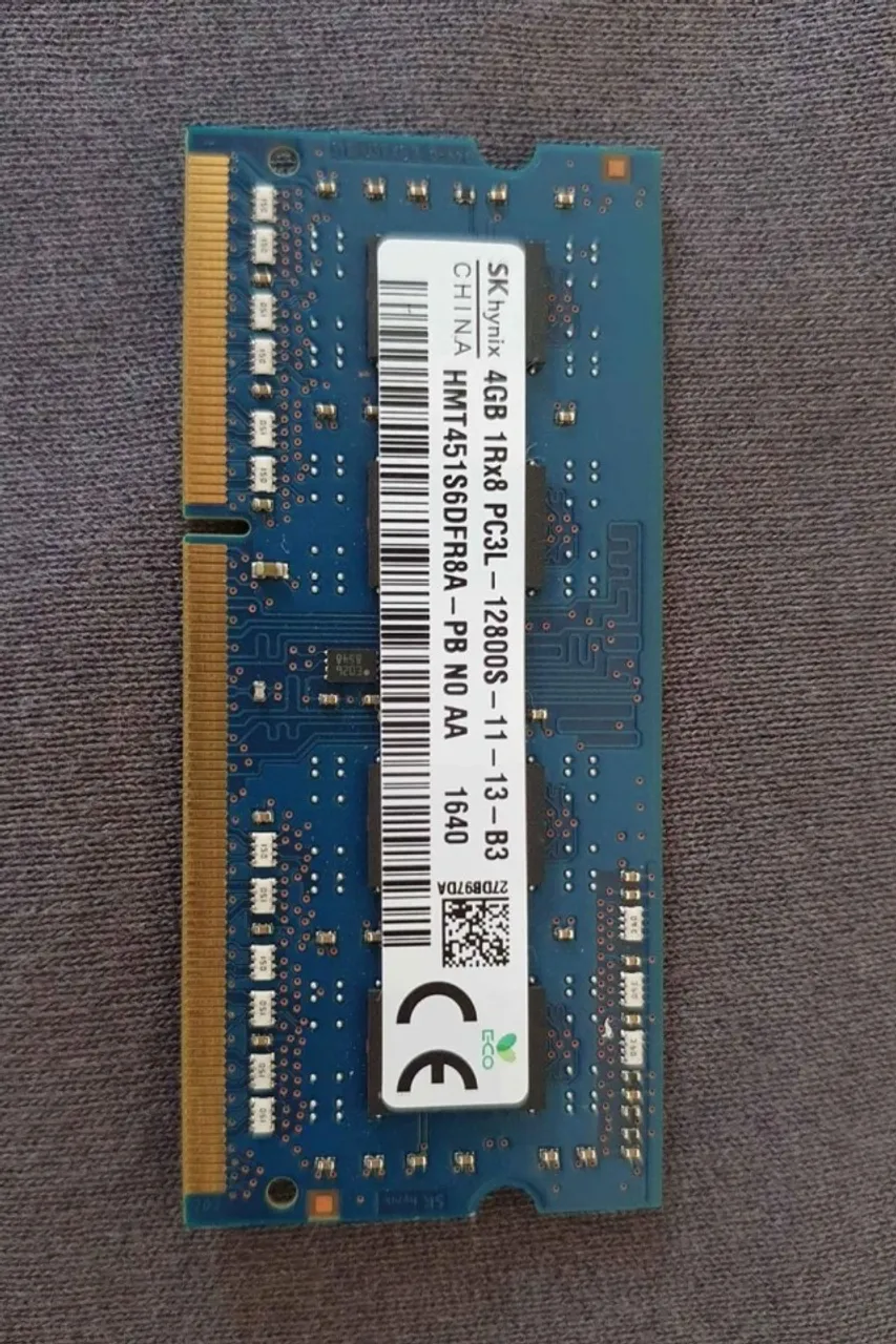 Memória RAM Cor Azul 4GB 1 SK Hynix HMT451S6BFR8A-PB (Notebooks)