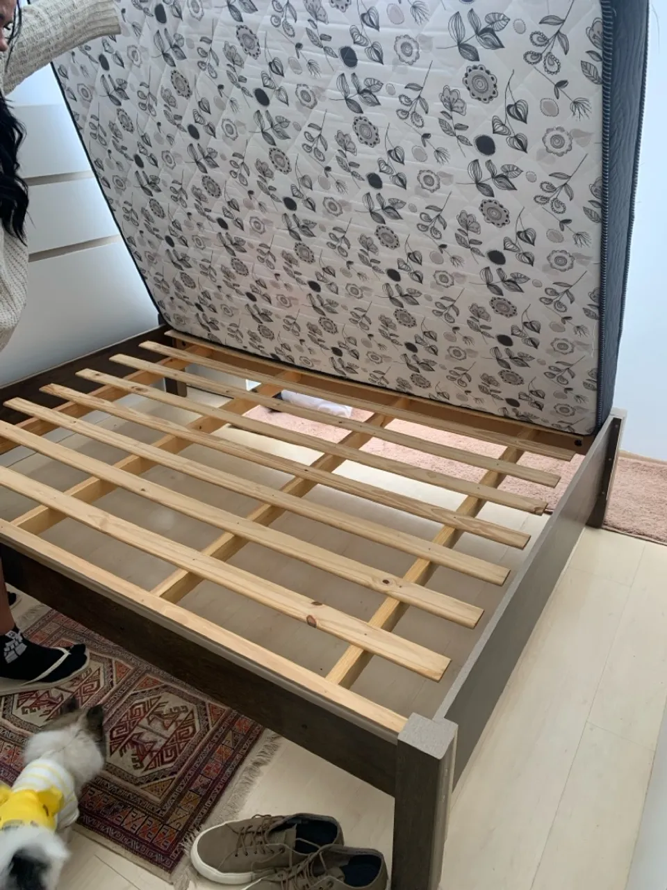 Cama Box Casal com Estrado de Madeira