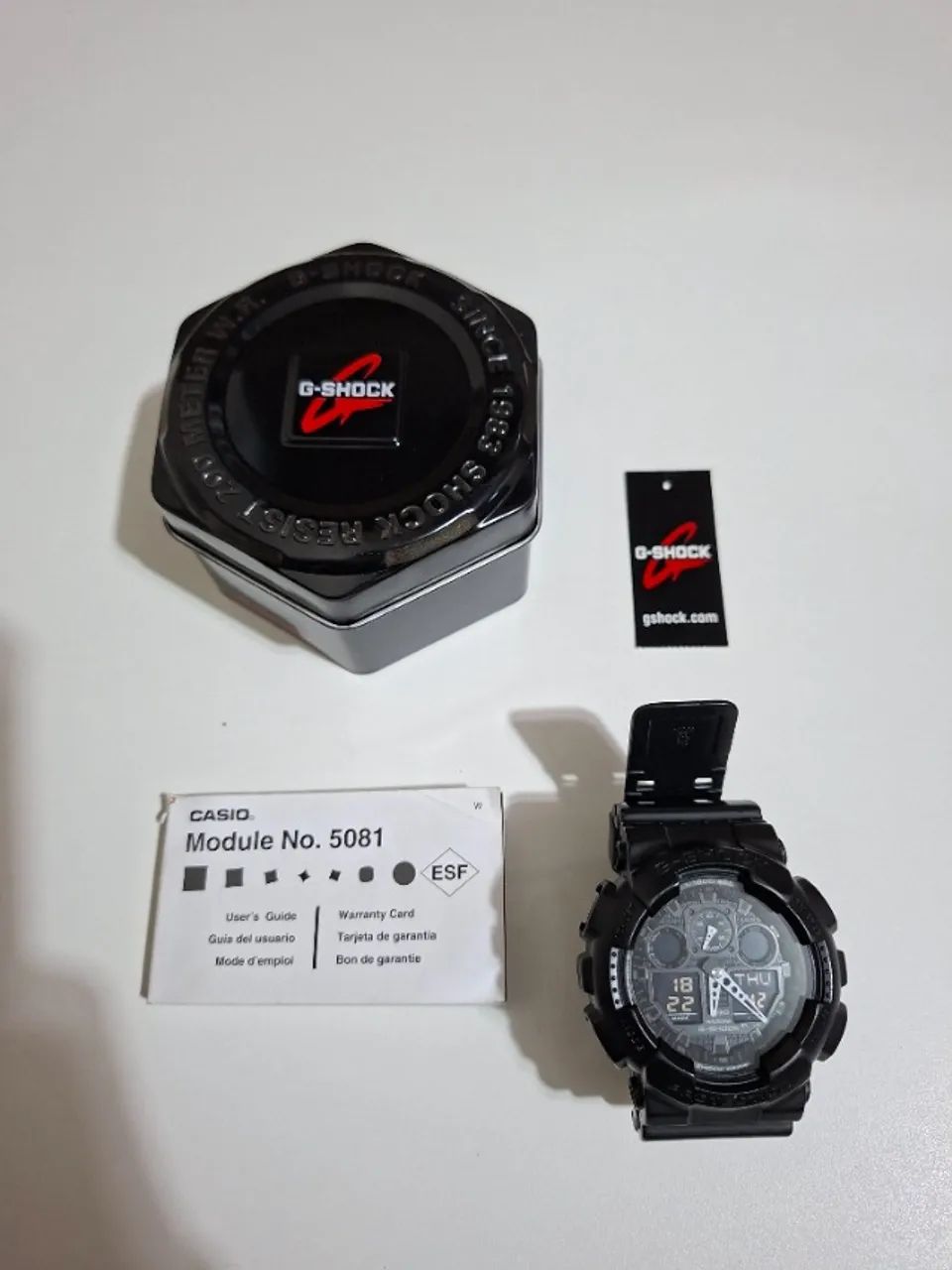 Relógio Casio G-Shock GA-100 Preto - Original - Excelente Estado