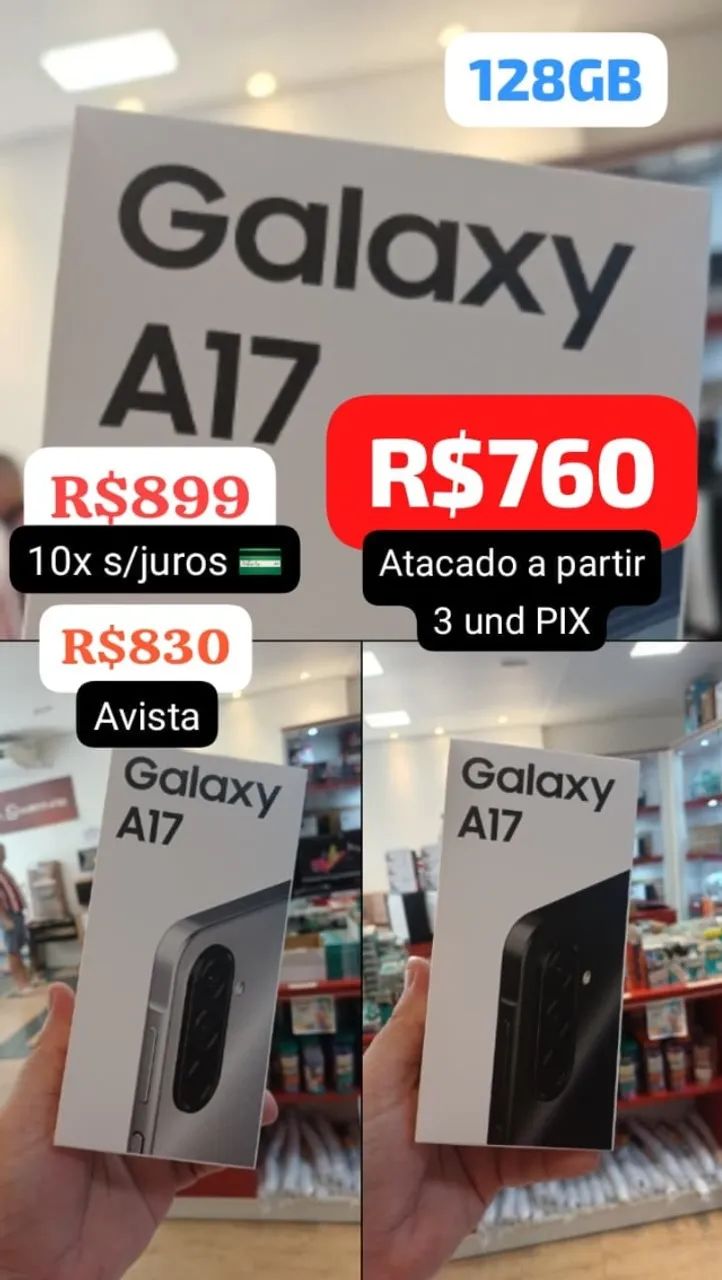 CELULAR SAMSUNG GALAXY A17 128G TRABALHAMOS COM ATACADO E VAREJO