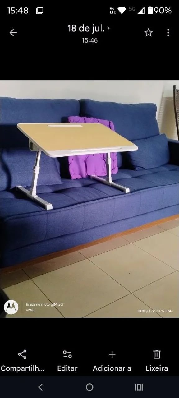 Mesinha de notebook articulável para sofá e cama.  - Foto 2