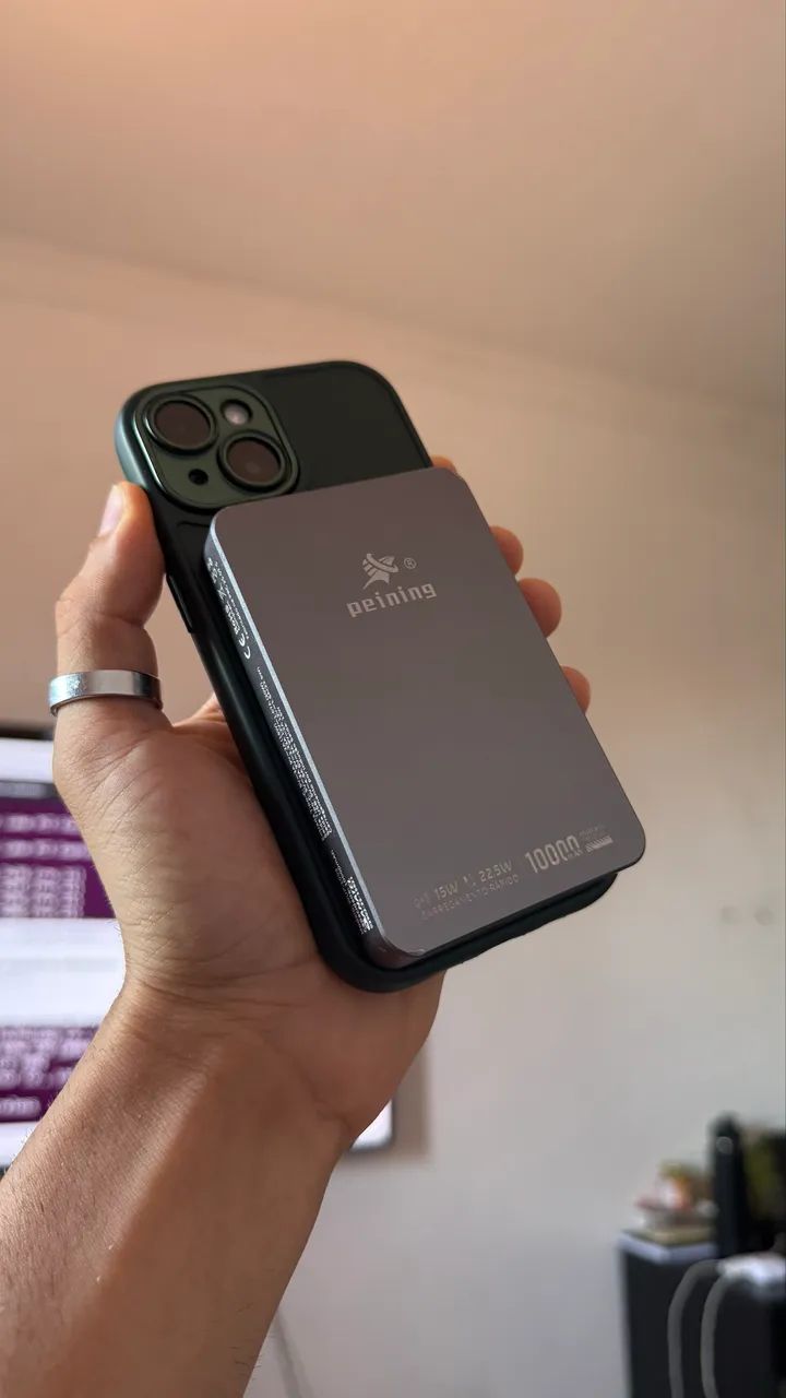 Carregador indução 10.000 mAh Moderno Peining - Foto 2