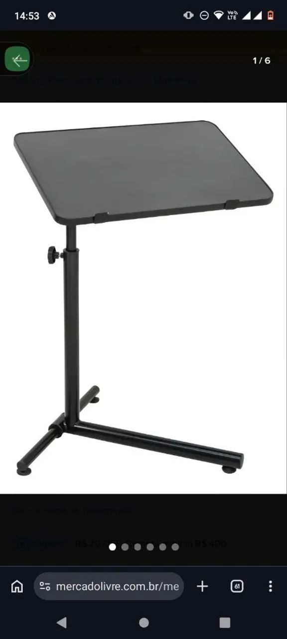 Vendo mesa lateral multiuso para notebook, em estado de loja(Absolutamente zerada). - Foto 2