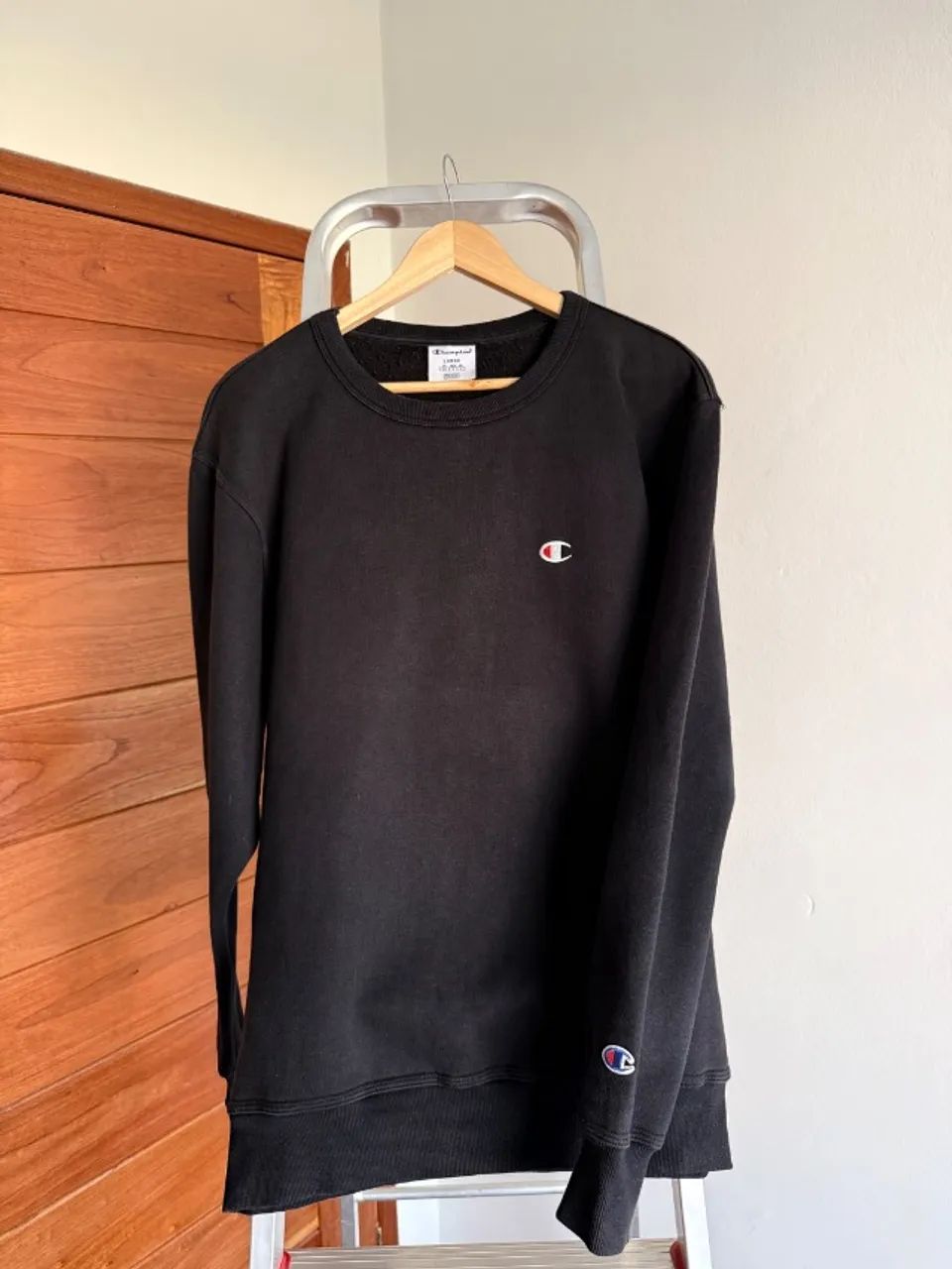 Moletom Champion crewneck - Preto - Foto 2