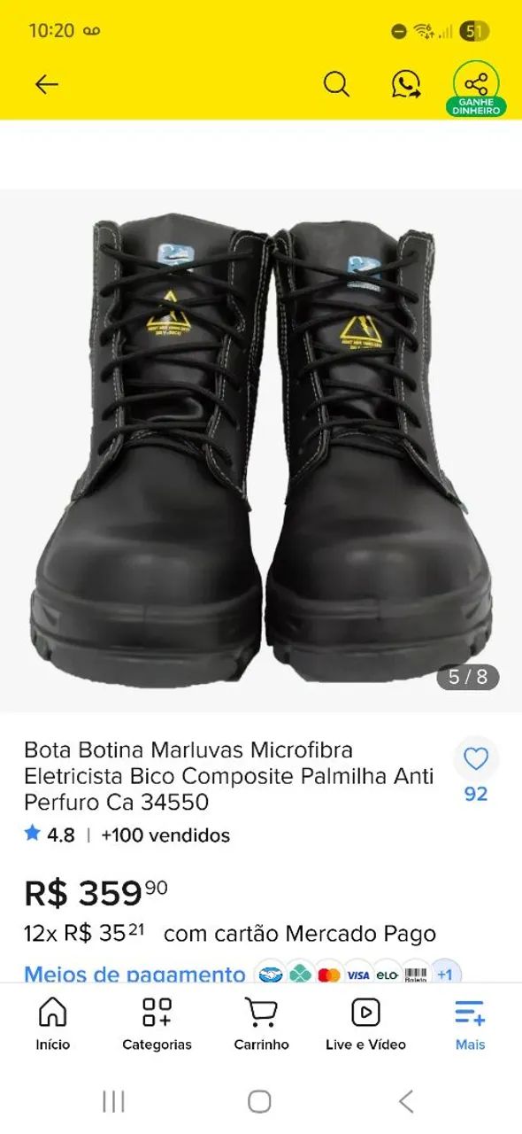 Botas marluvas com composite - Foto 2