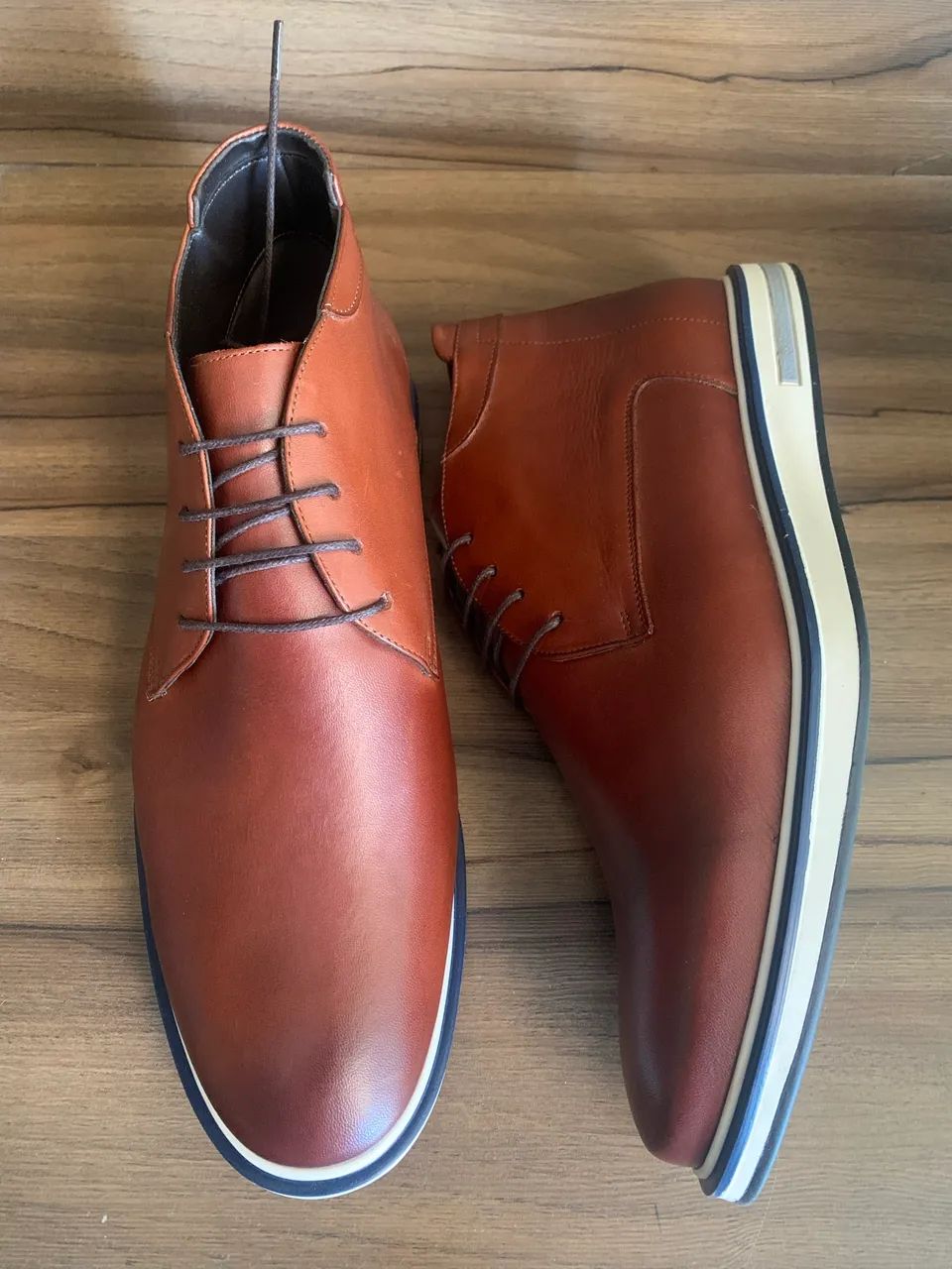 Bota couro CNS Marrom tamanho 40  - Foto 4