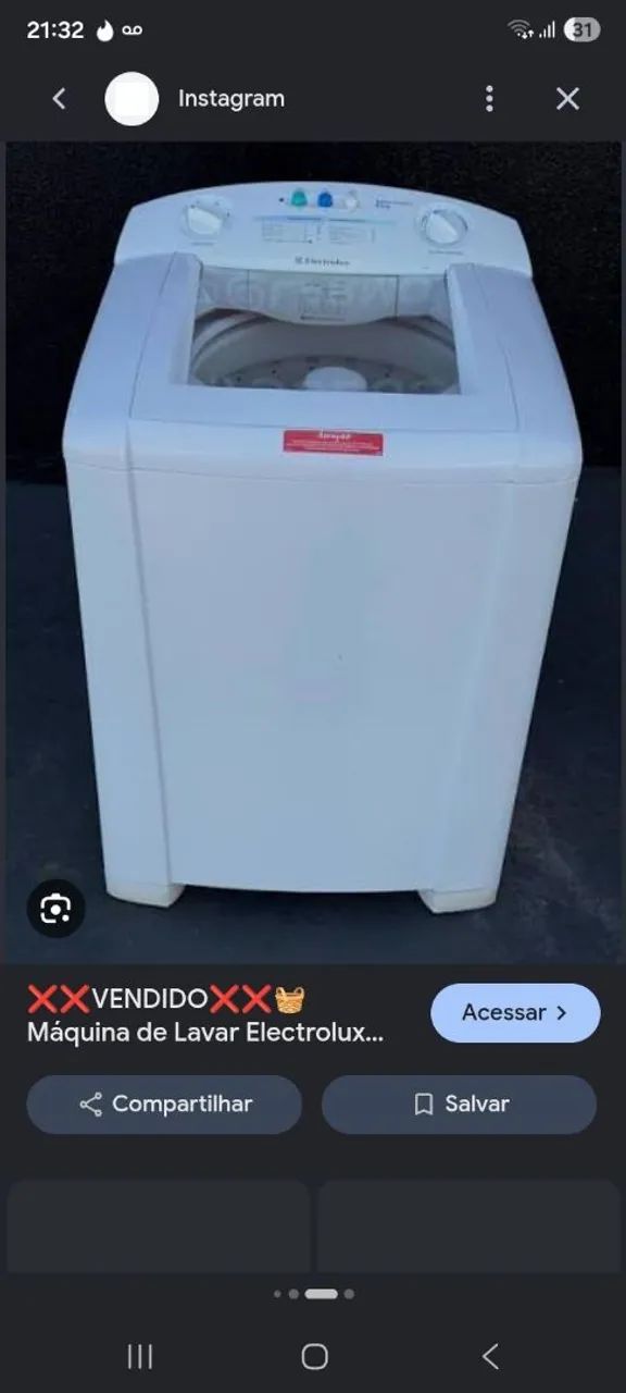 Máquina lavar ELETROLUZ 20K