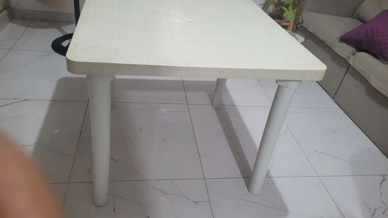 Mesa branca desmontável - Foto 3