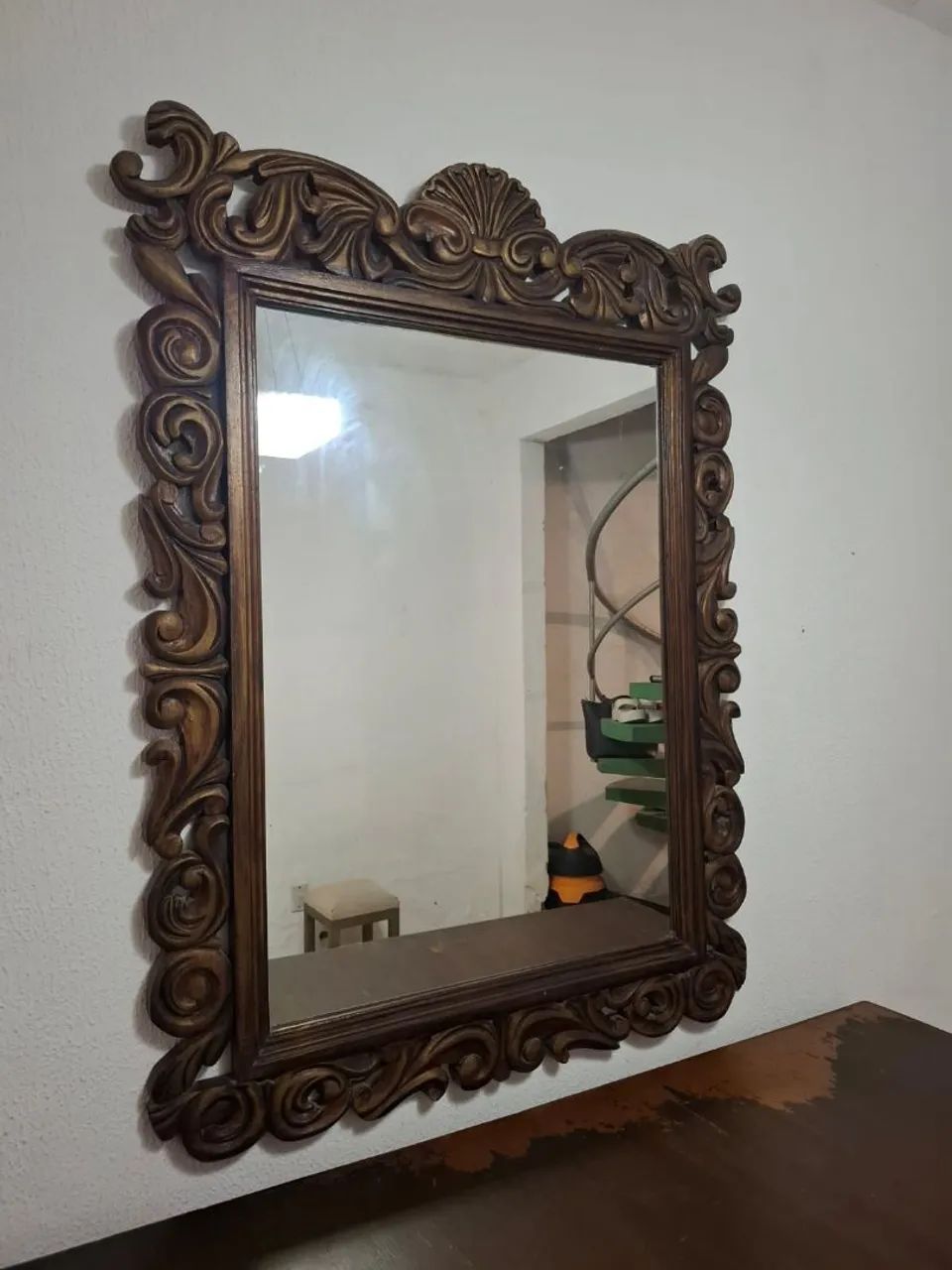 Aparador/console de madeira com espelho - Foto 3