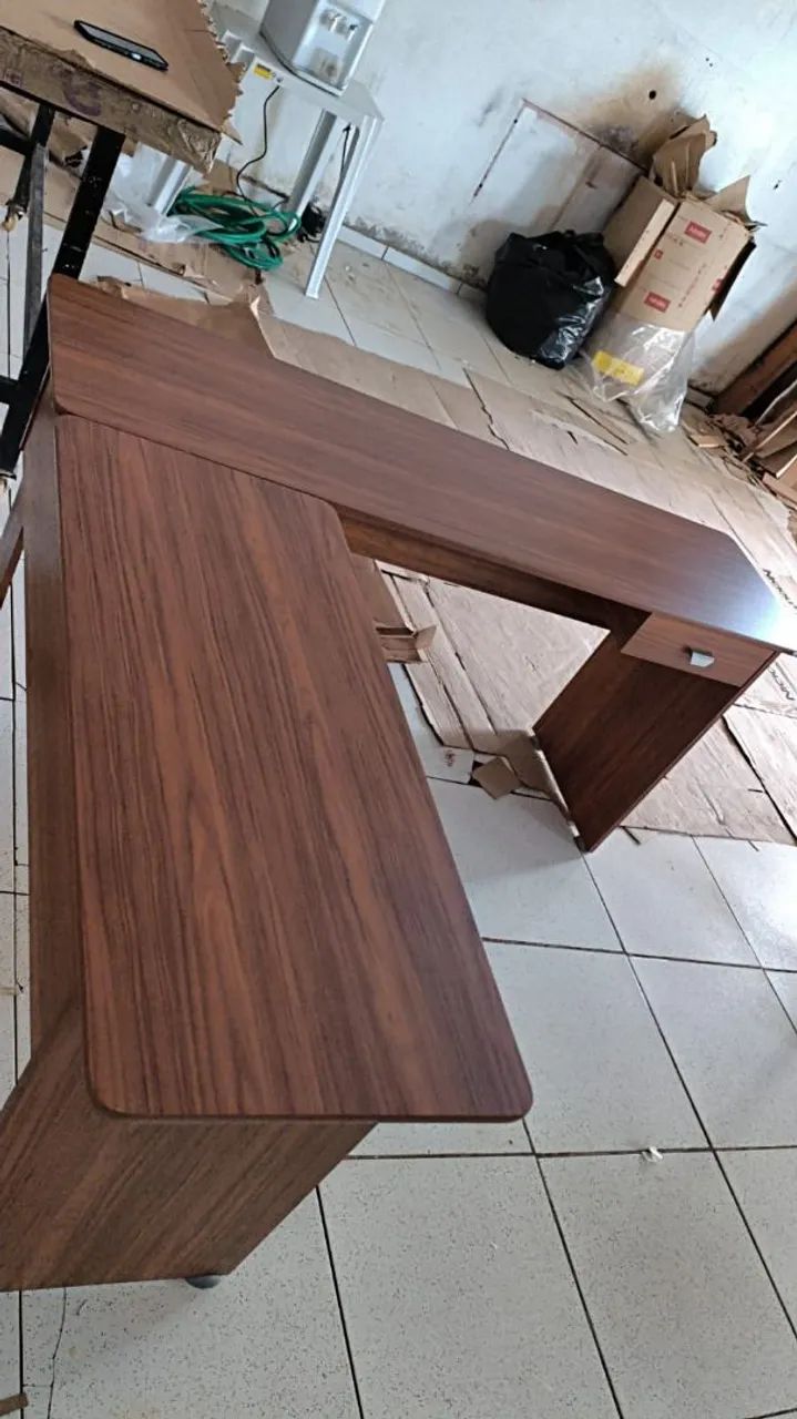 Mesa L escritório mdf nova