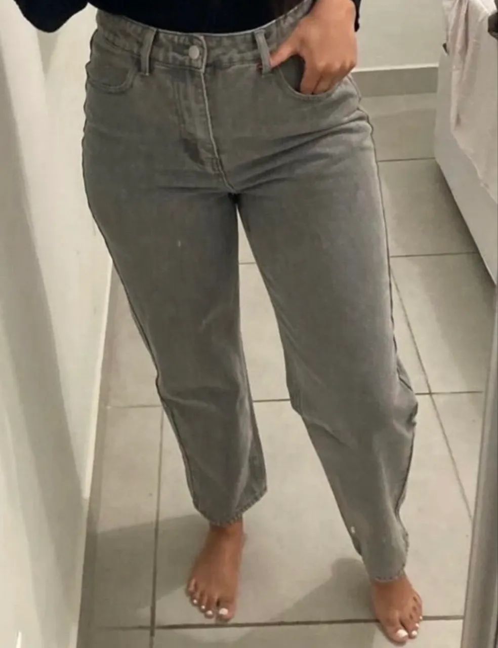 Calça jeans | Dazy Shein | Cinza | M | Nunca Usada - Foto 5