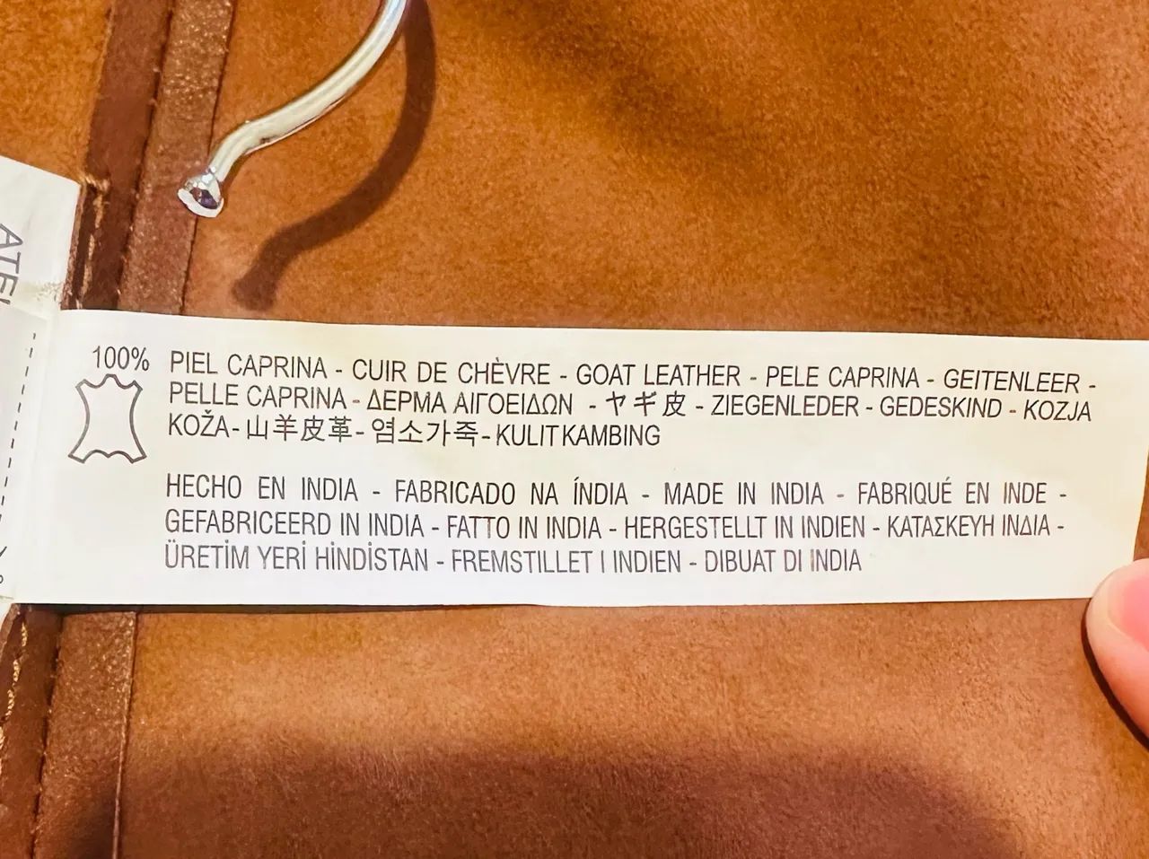 Saia de couro legítimo ZARA - Foto 4