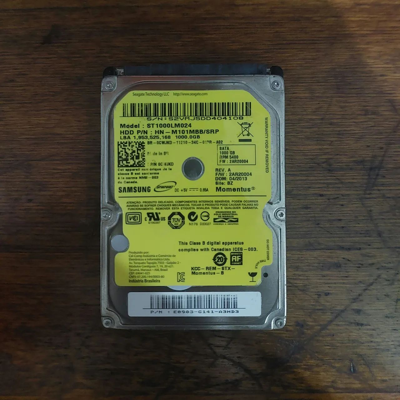 Samsung HD 1 TB SATA 2.5-inch65713029510658120