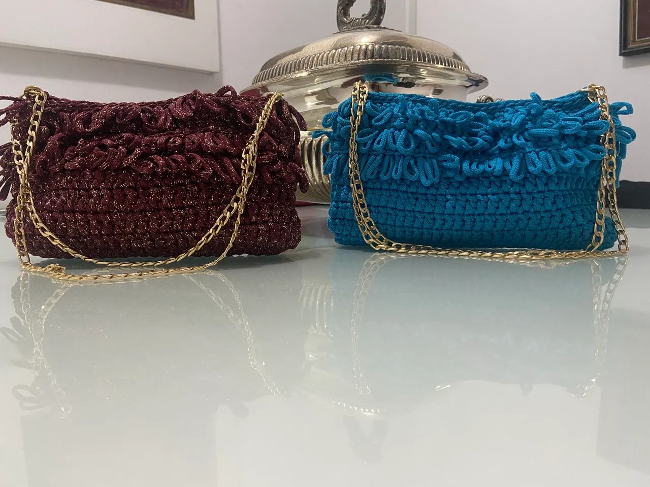 Clutch de crochê linda 