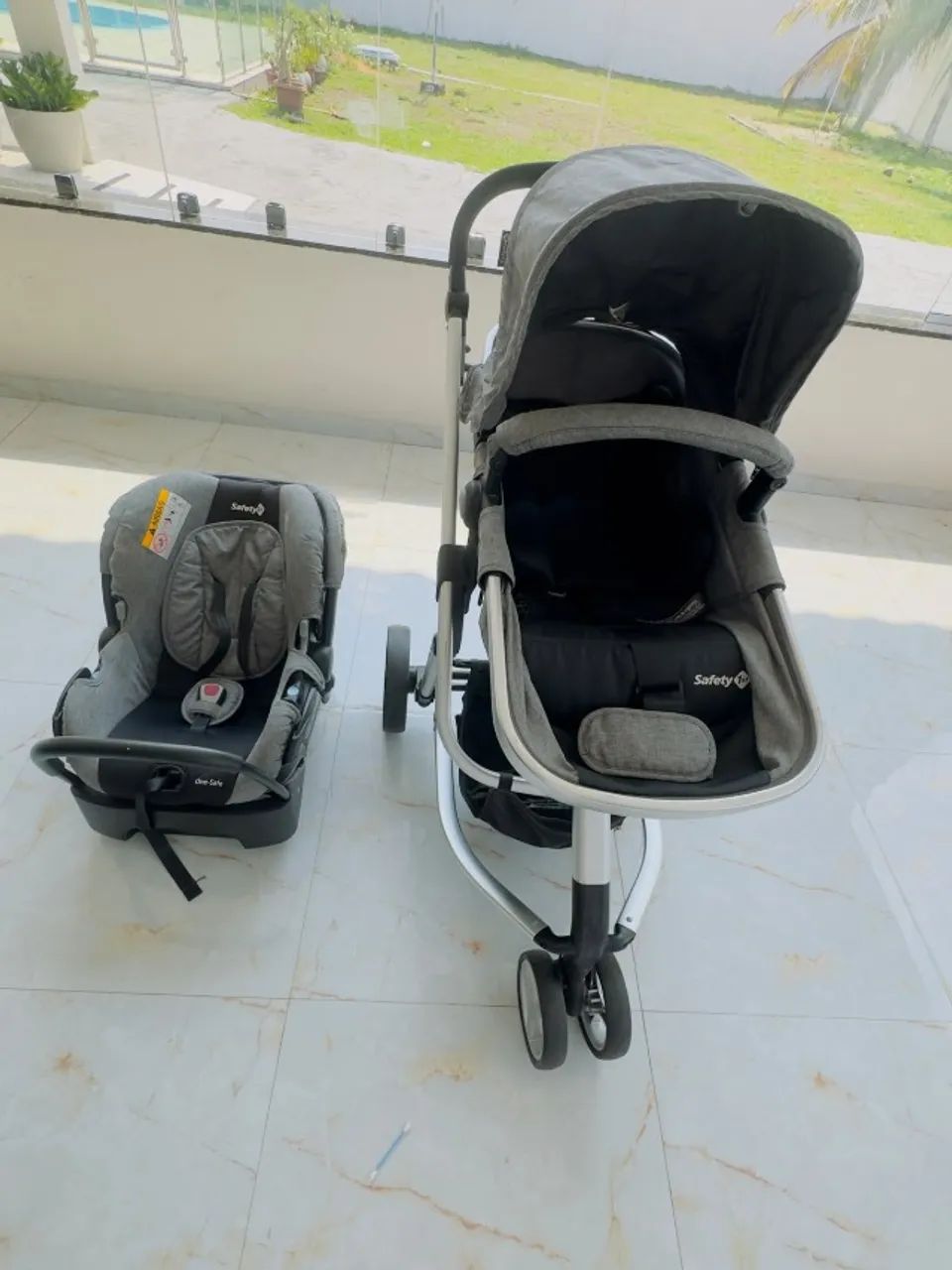 Carrinho de bebe + bebe conforto + base veículo - Foto 4