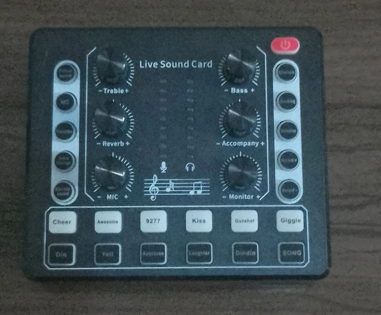 Placa de Som Externa Live Sound Card para Celular e PC