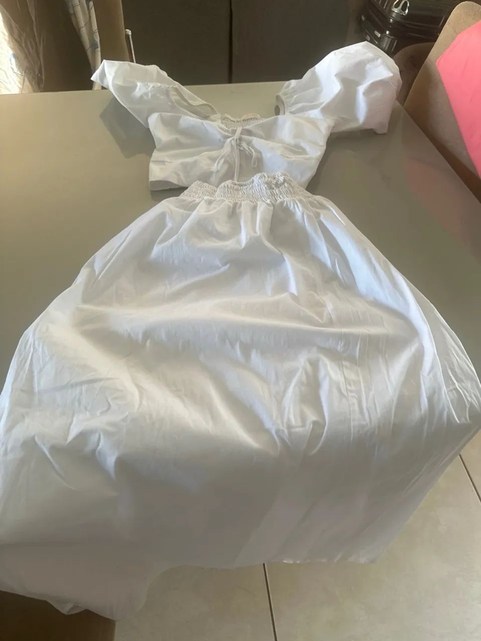 Conjunto saia e croped branco  - Foto 2