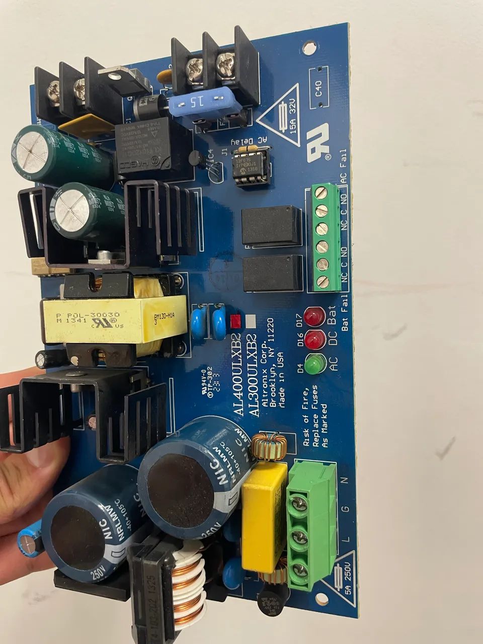 placa eletrônica de controle/fonte de alimentação 