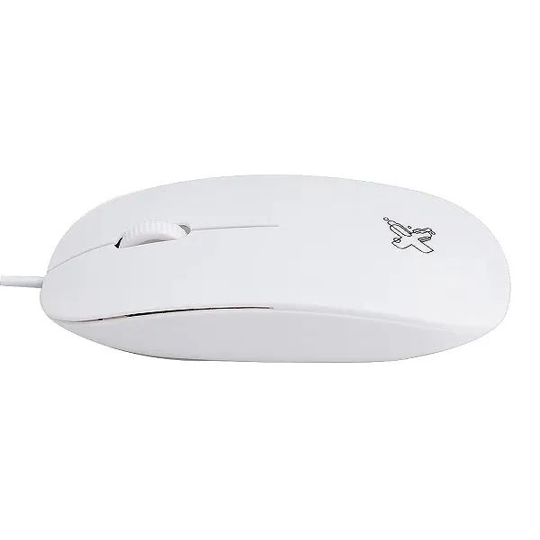 Mouse com Fio Optico USB 1200 DPI Ergonomico para PC e Notebook Branco - Maxprint Surface - Foto 5