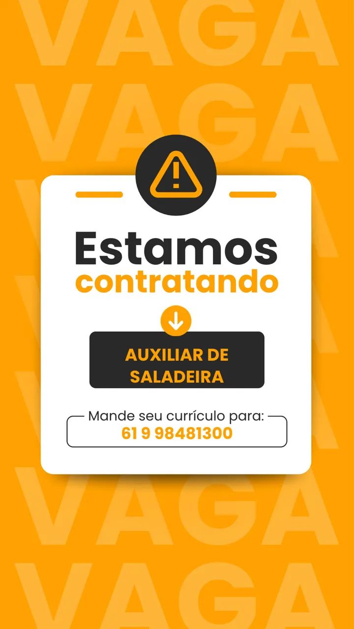 Vaga de emprego para restaurante 