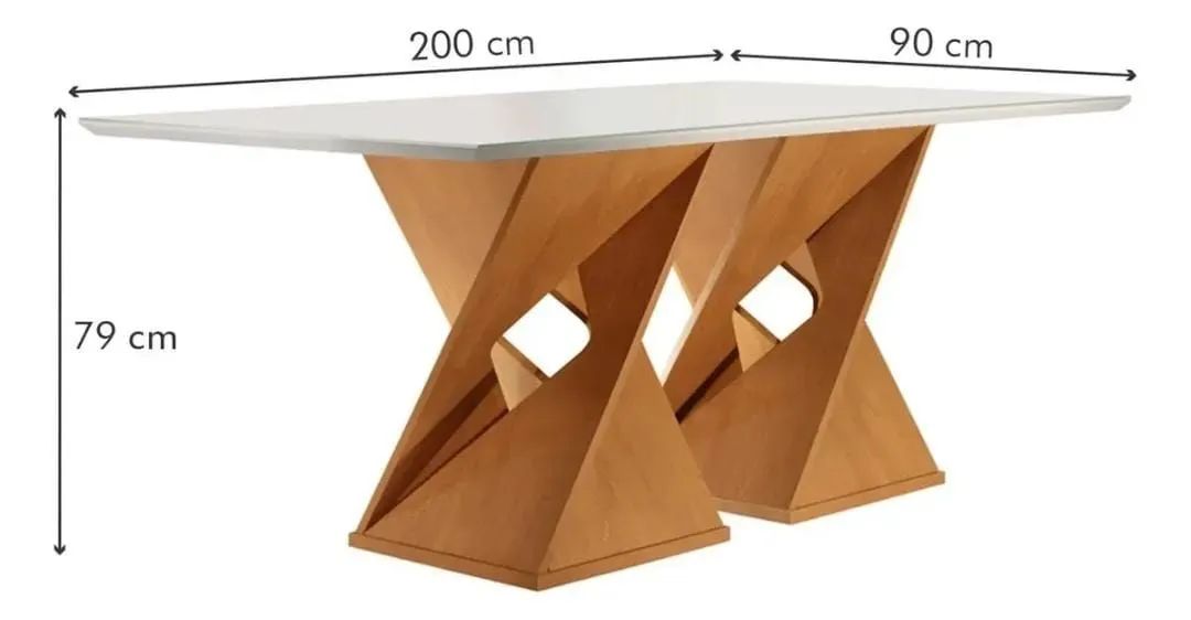 Mesa 8 lugares com tampo de vidro  - Foto 4