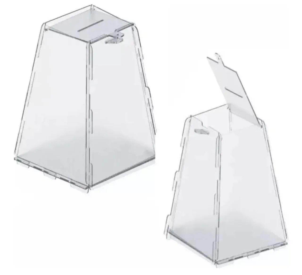 Urna transparente 21cm com 4mm