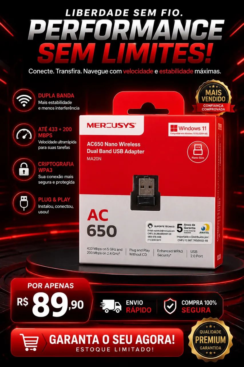 Adaptador Wi-Fi nano dualband