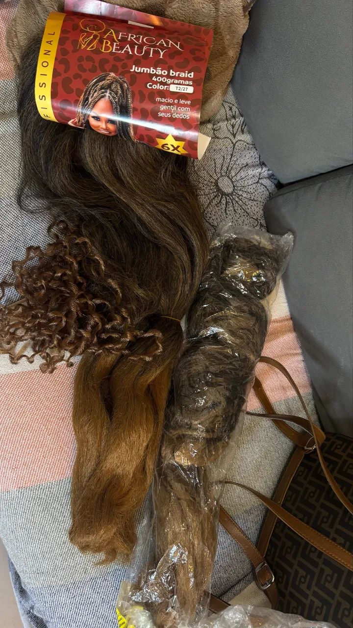 Cabelo jumbo morena iluminada