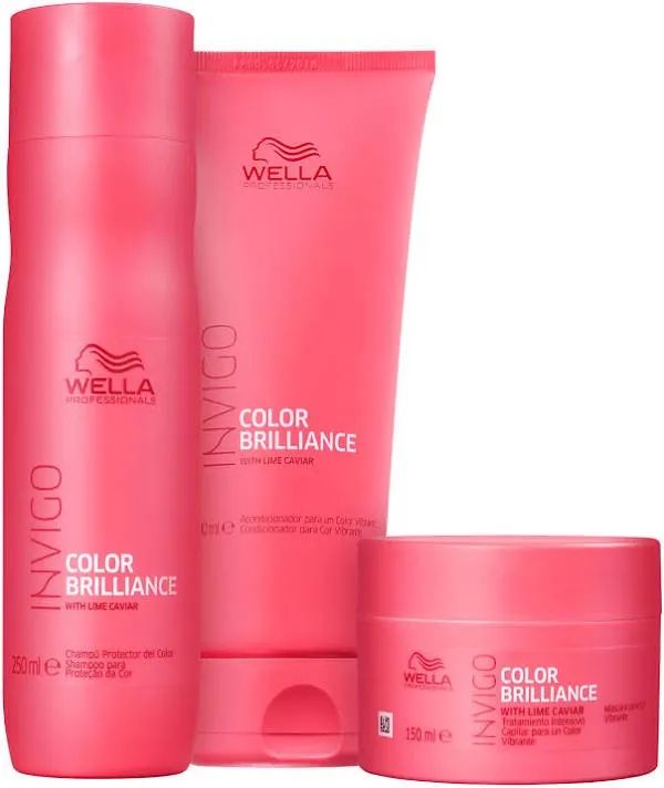 Kit Wella Color Brilliance Shampoo Condicionador e Máscara Original
