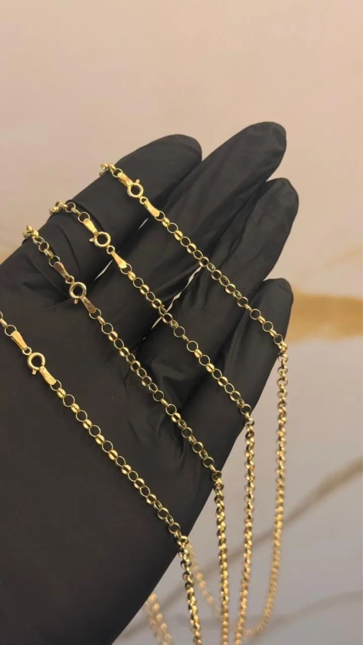 Cordão elo português em ouro 18k 