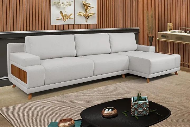 Sofá Roma com Chaise Direita Prime 2,64m 