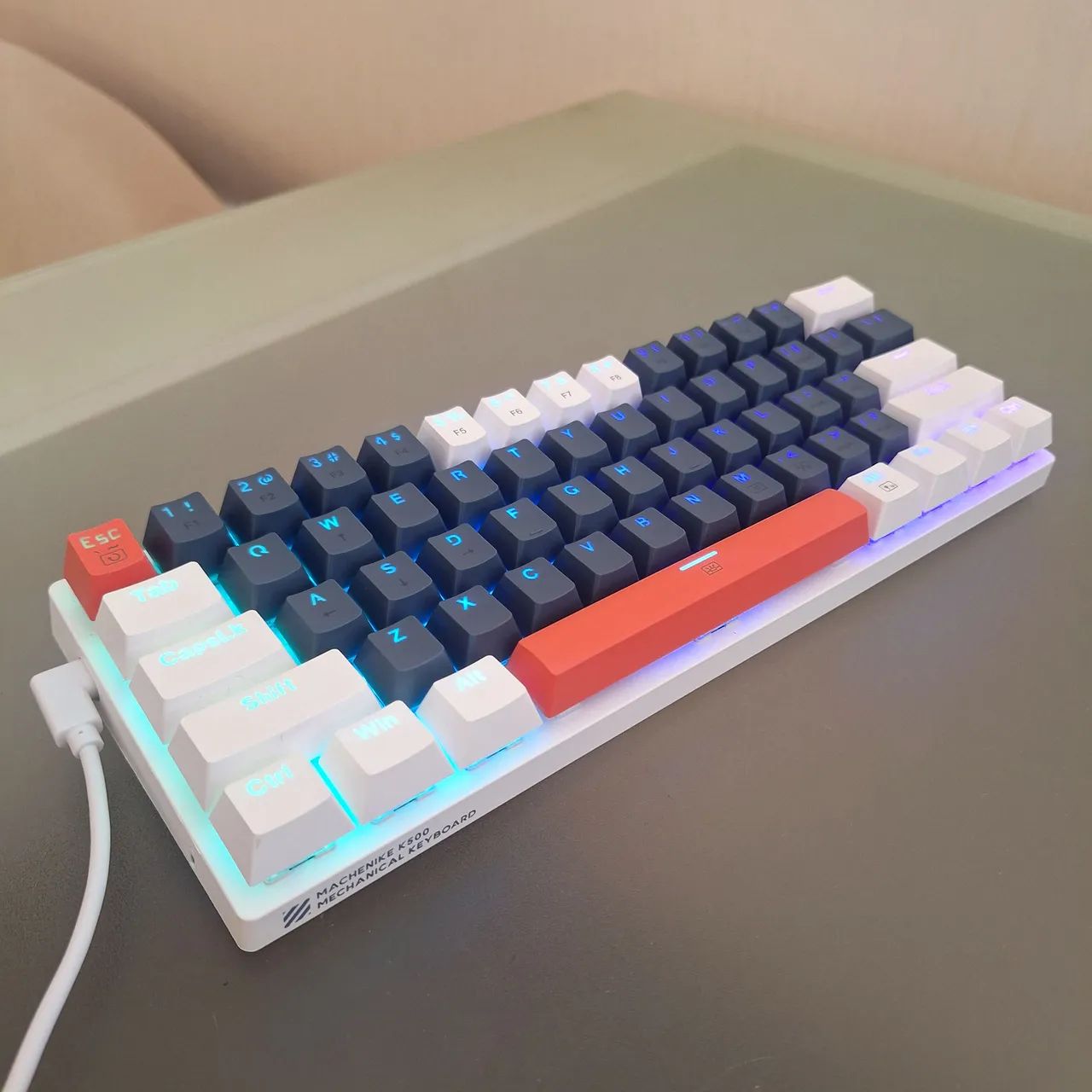 Teclado Mecanico Machenike K500 Switch Red RGB 61 Teclas