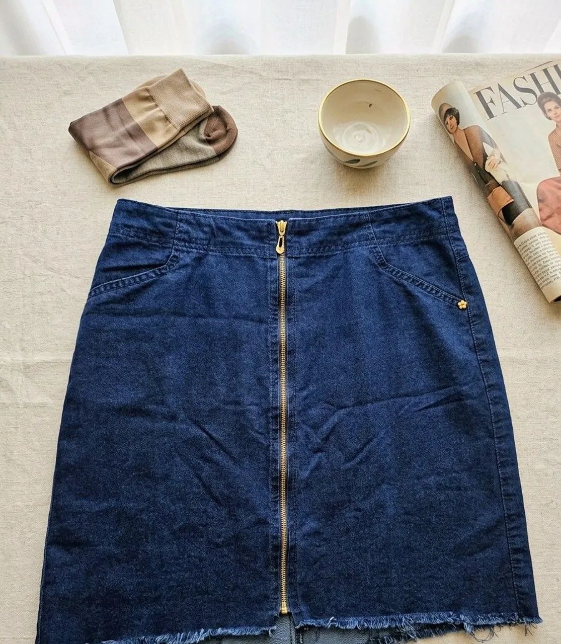Saia jeans 46