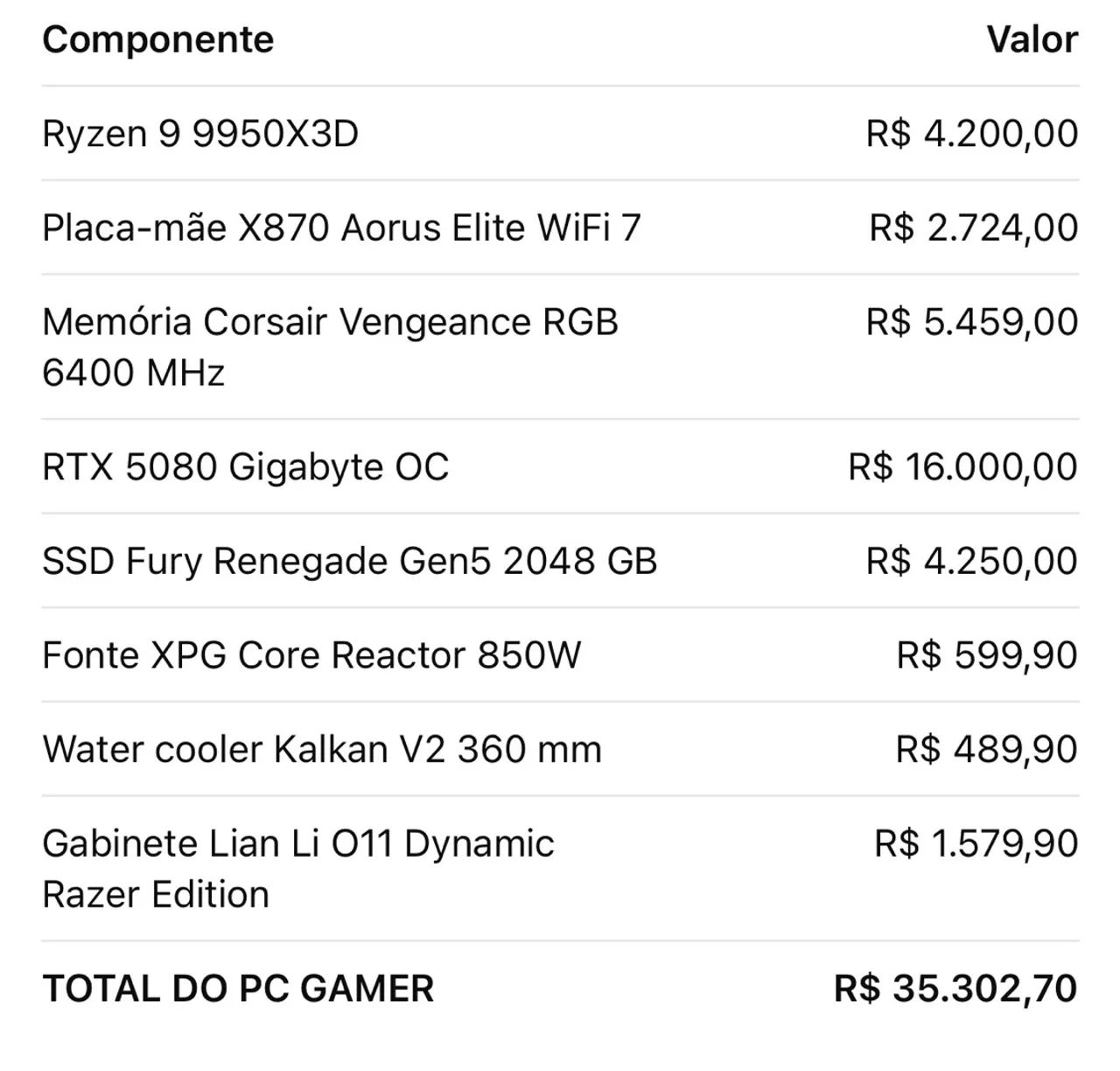 PC Gamer Extremo Ryzen 9950X3D E RTX 5080 - Foto 4