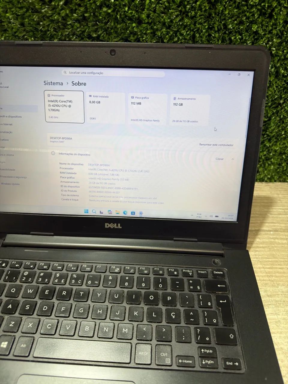 Notebook DeLL Core i5 8ram SSD120 Windows 11 Office Antivírus - Foto 4