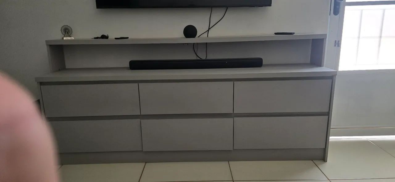 RACK EM MDF CINZA CRISTAL  - Foto 2