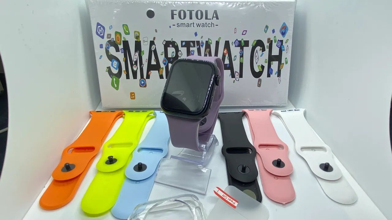 Relógio Inteligente Smartwatch S20 Pro Mini Com 7 Pulseiras + Capa e Película