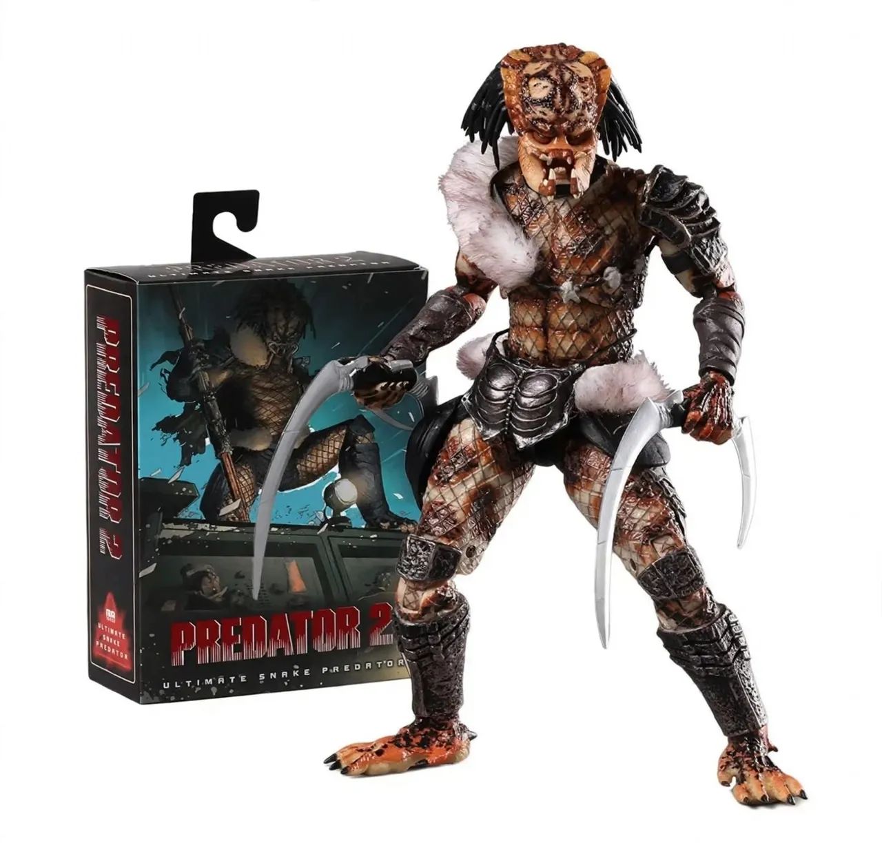 Boneco predador Predator 2 Ultimate Snake Predator NECA 18cm articulado com acessórios  - Foto 4
