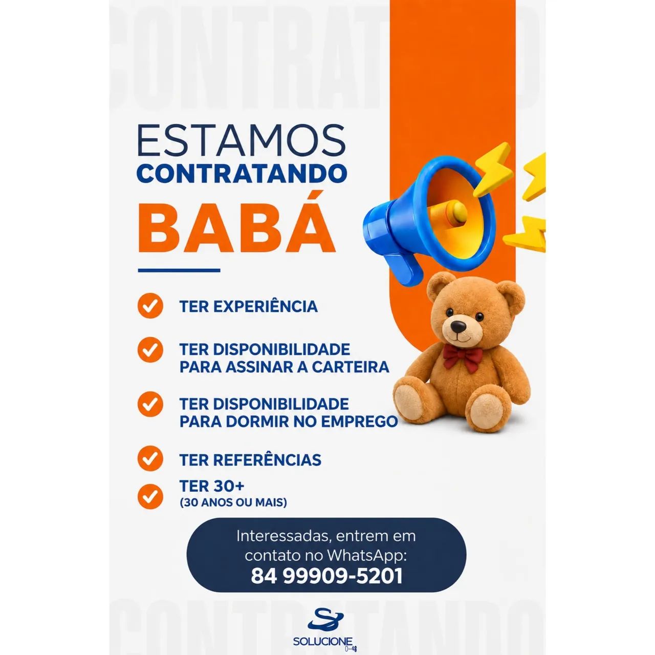 VAGAS EM NATAL - DOMÉSTICA E BABÁ - Foto 2