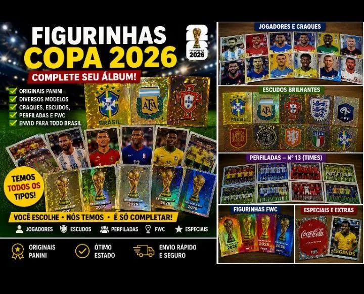 Figurinhas Copa 2026 Panini Avulsas para Completar Álbum