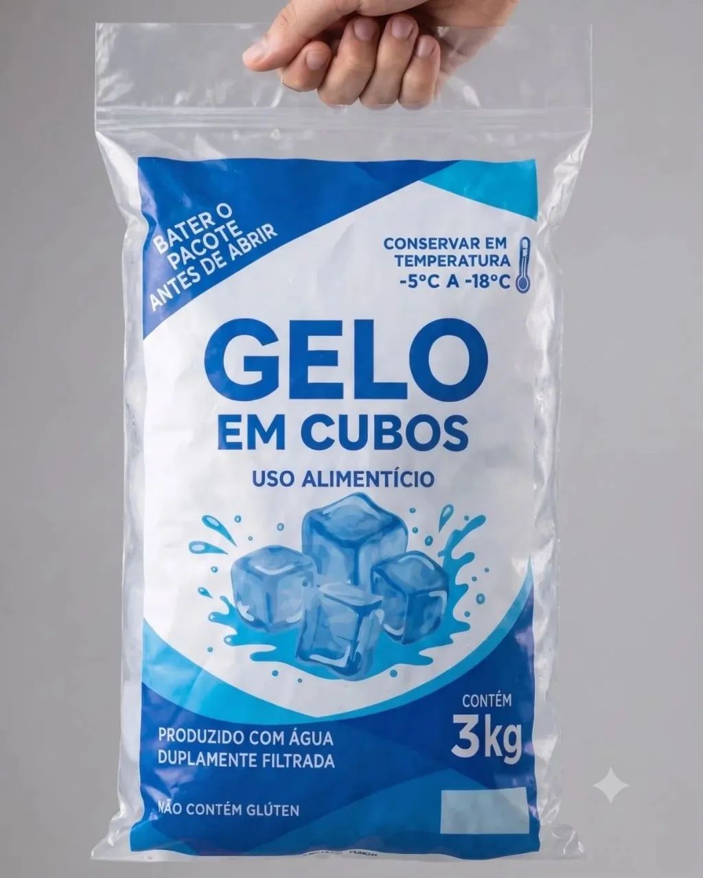 Distribuidora de gelo em cubos .