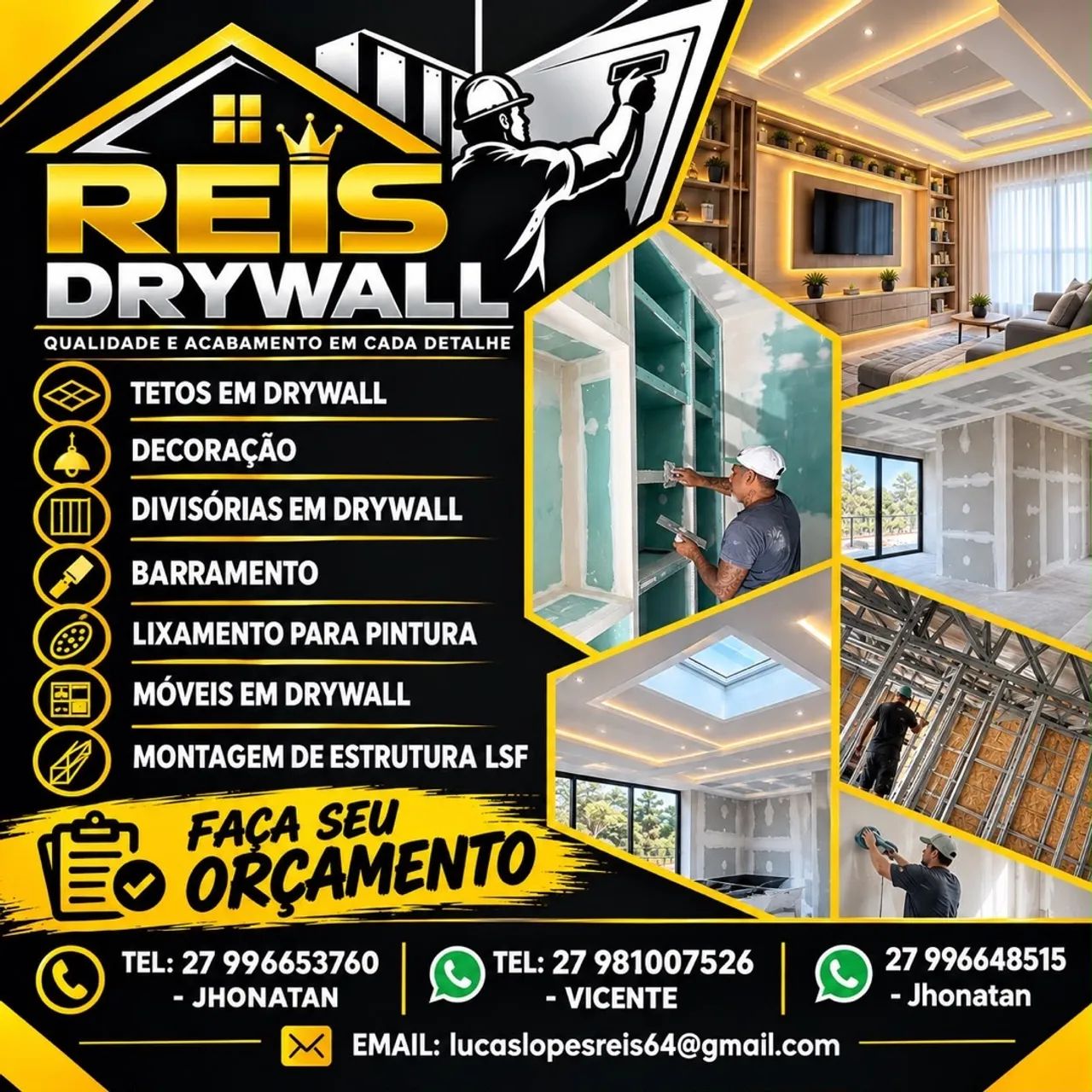 Drywall e Steel freme ( LSF) 