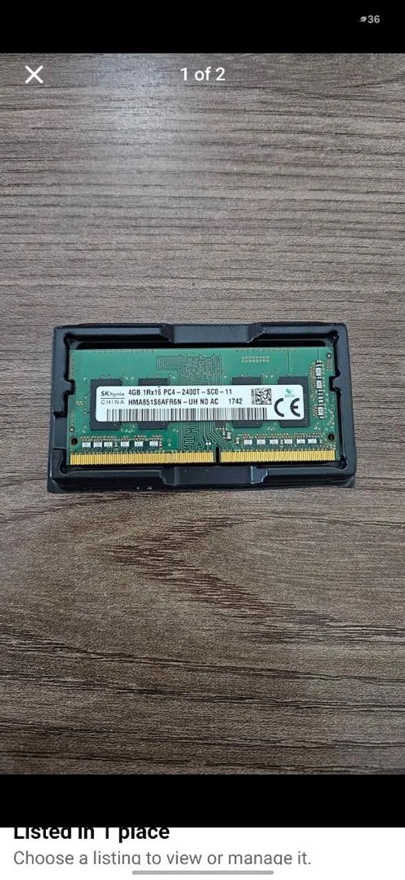 Memória RAM notebook 4GB DDR4 2400MHz - Funcionando 