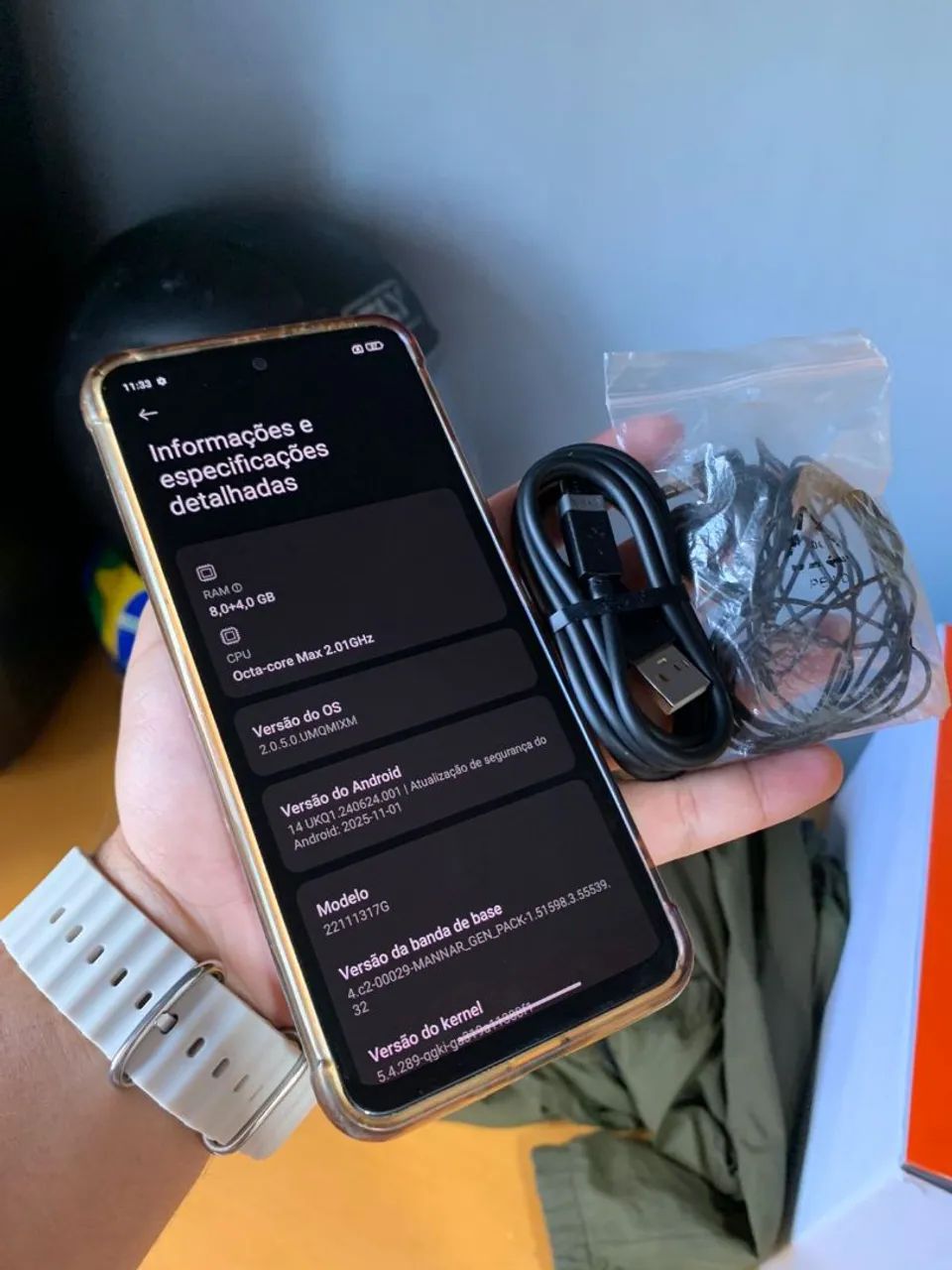 Redmi Note 12 Preto 5G 256/8RAM - Foto 5