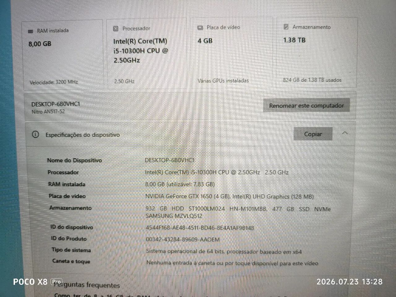 Notebook Acer nitro i5 gamer . - Foto 5