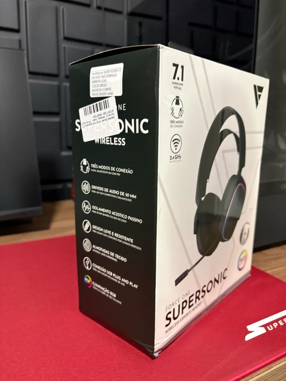 Headset sem fio Force One 7.1 (LACRADO) - Foto 4